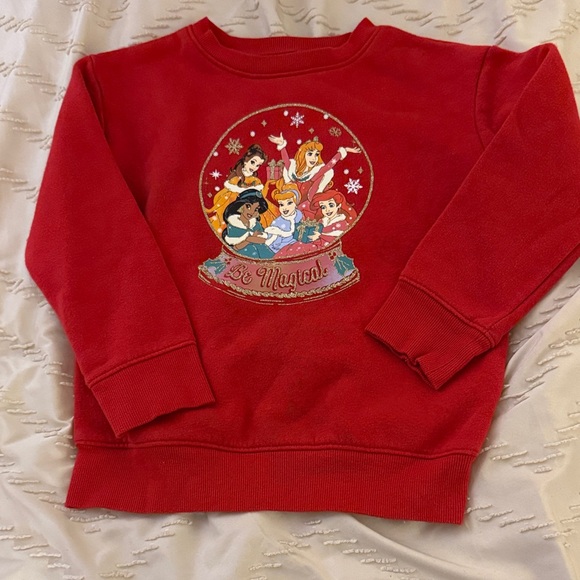 Disney Other - Disney Red Kids Sweatshirt with Princesses